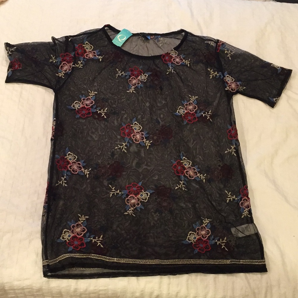 Sheer mesh shirt/dress